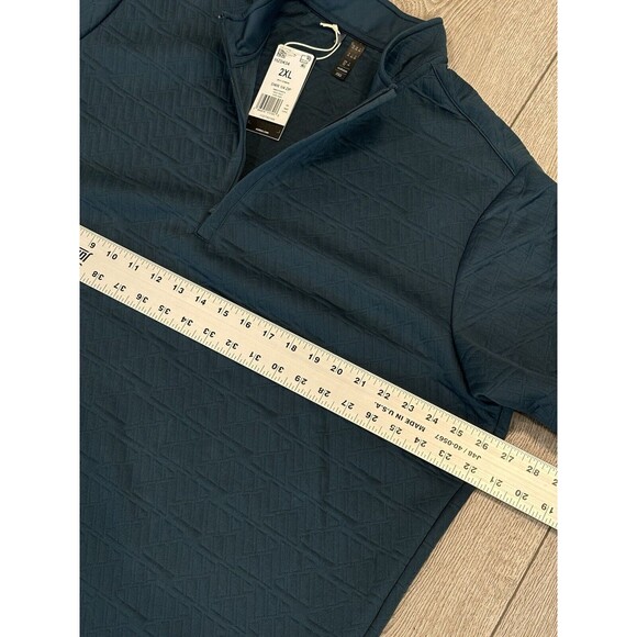 Adidas Men DWR 1/4 Zip Pullover Sweatshirt Blue Quilted Golf 2XL XXL NWT - Picture 5 of 8
